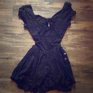 Black lace romper